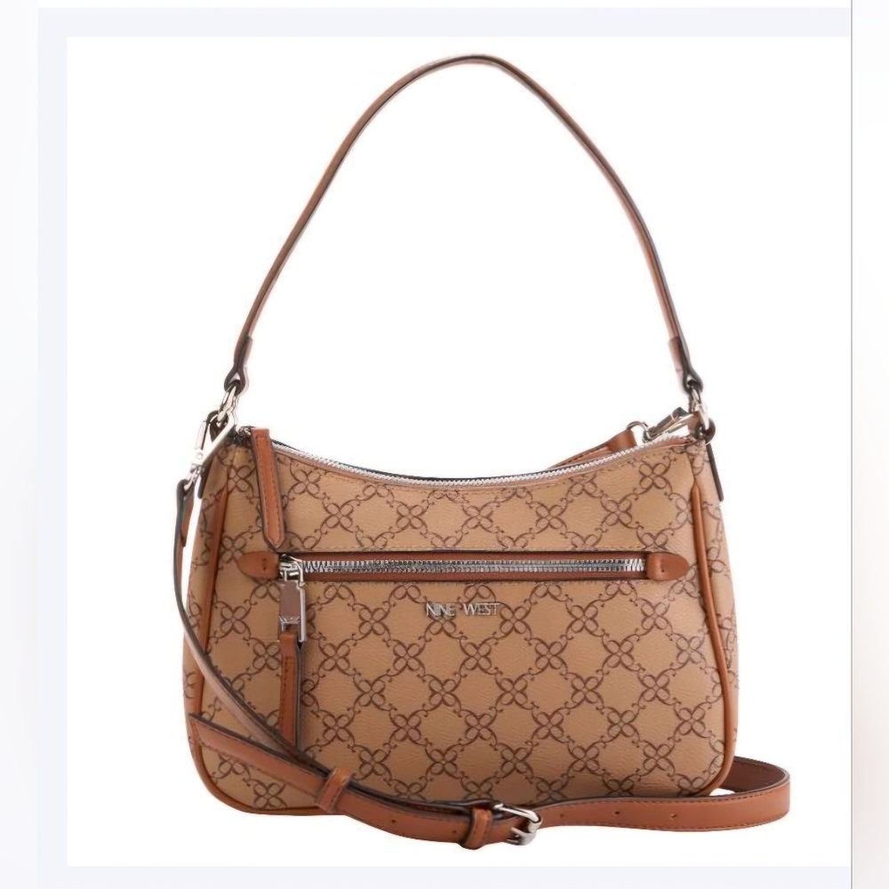 Nine West Collette Mini Tan and Brown Shoulder Bag. NWT . UNOPENED SEALED BAG